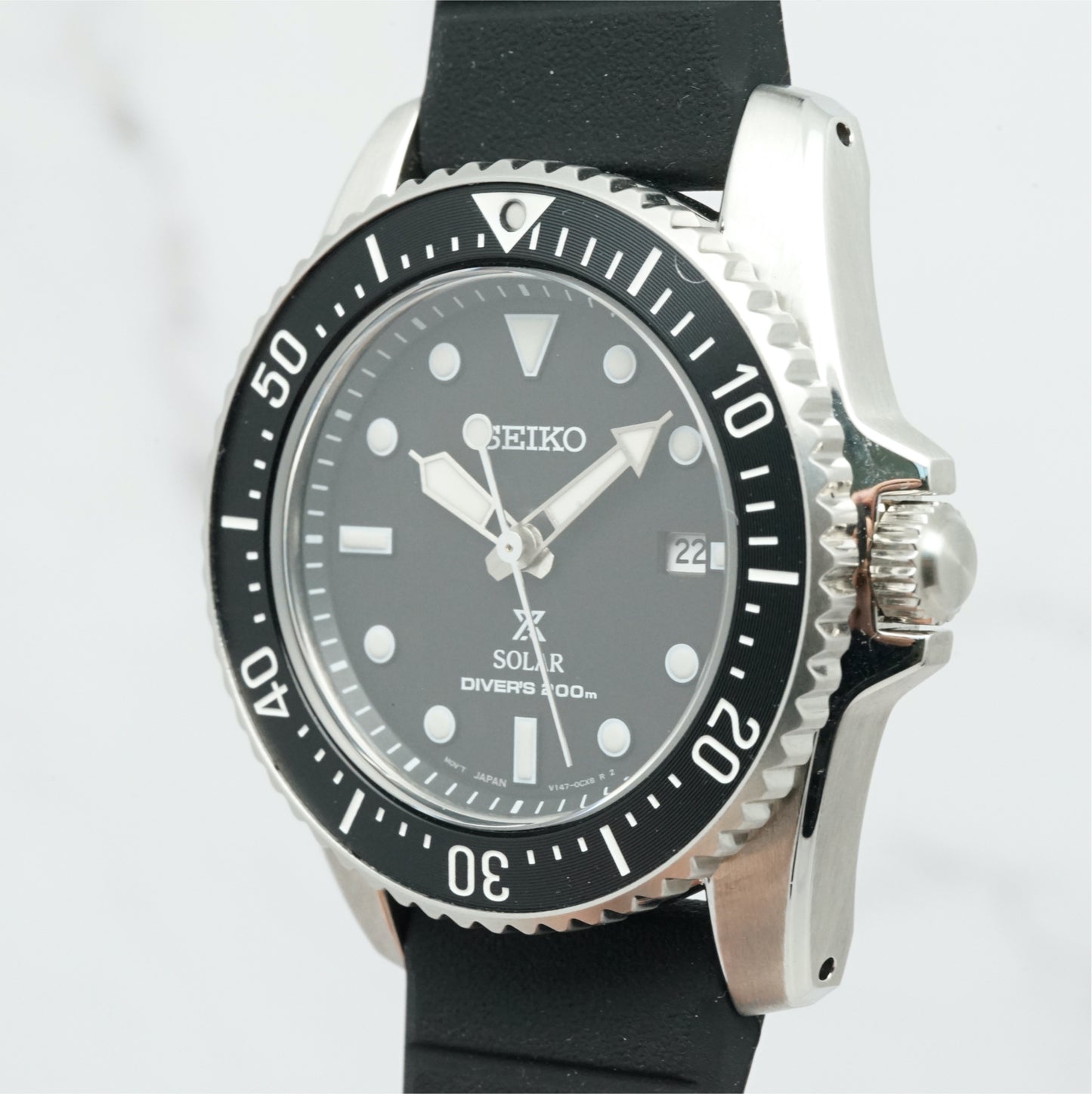 Seiko Prospex SNE573P Black Dial Solar Air Diver - V147-0CS0