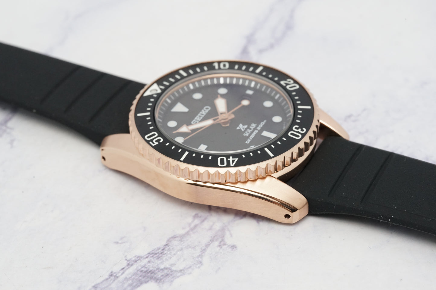 Seiko Prospex SNE586P Black and Gold Solar Air Diver - V147-0CS0