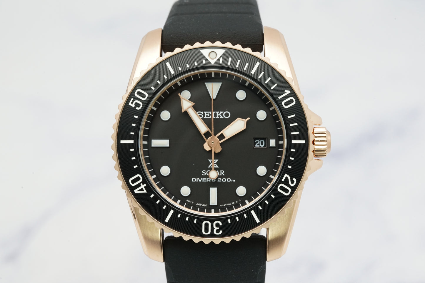 Seiko Prospex SNE586P Black and Gold Solar Air Diver - V147-0CS0