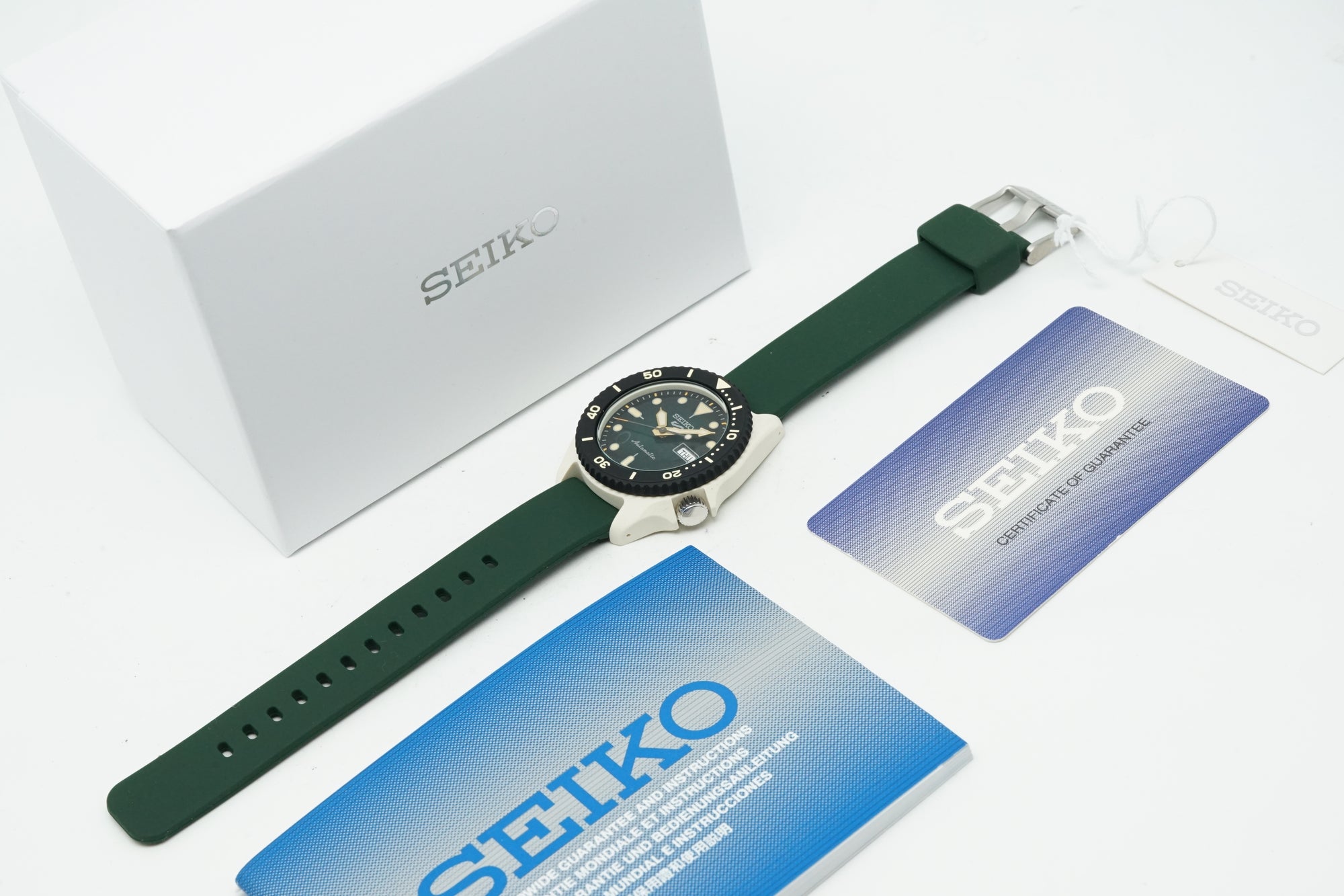 Seiko 5 Sports SRPG73K Green Bio Plastic Automatic Sports Watch